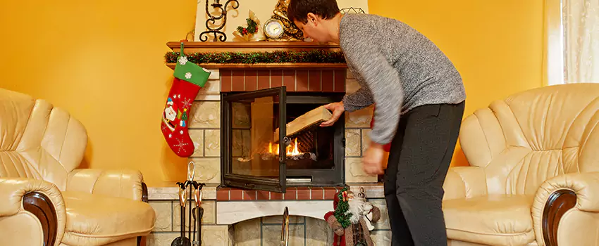 Rusted Metal Fireplace Restoration in Easley, South Carolina